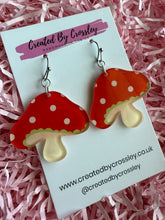 Load image into Gallery viewer, Mushroom Charm Earrings

