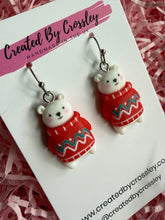 Load image into Gallery viewer, Polar Bear Charm Earrings
