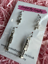 Load image into Gallery viewer, Candycane Nutcracker Earring Duo
