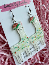 Load image into Gallery viewer, Christmas Llama Charm Earrings
