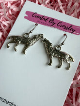 Load image into Gallery viewer, Wolf Charm Earrings
