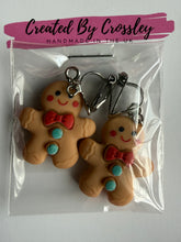 Load image into Gallery viewer, Chunky Gingerbread Clip On Earrings
