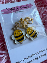 Load image into Gallery viewer, Bumble Bee Clip On Earrings
