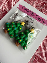 Load image into Gallery viewer, Chunky Christmas Tree Clip On Earrings
