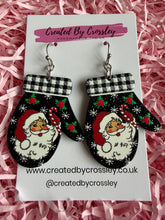 Load image into Gallery viewer, Santa Claus Mitten Charm Earrings
