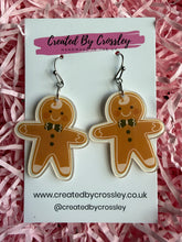 Load image into Gallery viewer, Gingerbread Man Charm Earrings

