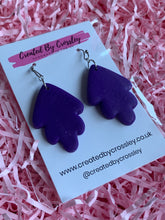 Load image into Gallery viewer, Purple Clay Earrings
