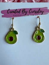 Load image into Gallery viewer, Avocado Charm Earrings
