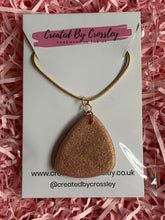 Load image into Gallery viewer, Sparkly Gold Clay Earrings and Necklace
