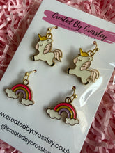 Load image into Gallery viewer, Unicorn Rainbow Earring Duo
