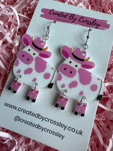 Load image into Gallery viewer, Cow Charm Earrings
