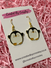 Load image into Gallery viewer, Happy Penguin Charm Earrings
