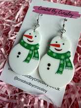Load image into Gallery viewer, Snowman Charm Earrings
