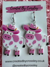 Load image into Gallery viewer, Cow Charm Earrings
