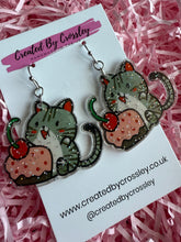 Load image into Gallery viewer, Cake Cat Charm Earrings

