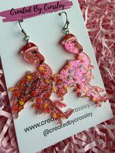 Load image into Gallery viewer, Festive Flamingo Charm Earrings
