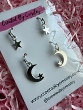 Load image into Gallery viewer, Star Moon Earring Duo
