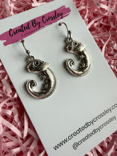 Load image into Gallery viewer, Chameleon Lizard Charm Earrings
