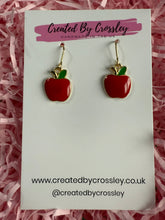 Load image into Gallery viewer, Apple Charm Earrings
