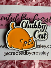 Load image into Gallery viewer, “Chubby Cat” Orange Cat Pin Badge
