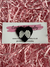 Load image into Gallery viewer, Heart Skeleton Pinky Promise Pin Badge
