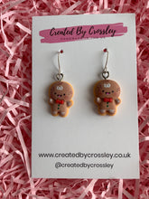 Load image into Gallery viewer, Cute Gingerbread Man Charm Earrings
