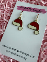 Load image into Gallery viewer, Santa Hat Charm Earrings
