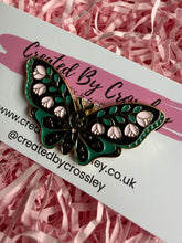 Load image into Gallery viewer, Rose Moth Butterfly Pin Badge
