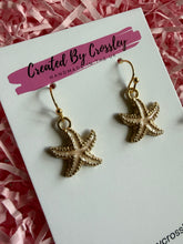 Load image into Gallery viewer, Pink Starfish Charm Earrings
