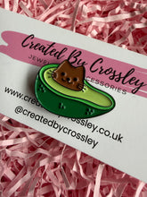 Load image into Gallery viewer, Avocado Cat Pin Badge
