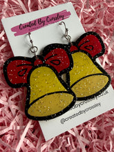 Load image into Gallery viewer, Large Christmas Bells Charm Earrings
