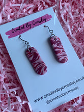Load image into Gallery viewer, Pink Patterned Clay Earrings
