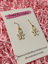 Load image into Gallery viewer, Gingerbread Man Charm Earrings
