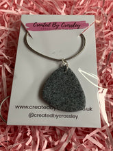 Load image into Gallery viewer, Sparkle Granite Grey Clay Earrings and Necklace
