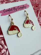 Load image into Gallery viewer, Santa Hat Charm Earrings
