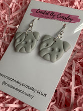 Load image into Gallery viewer, Grey Dog Clay Earrings
