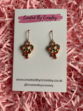 Load image into Gallery viewer, Double Candycane Charm Earrings
