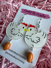 Load image into Gallery viewer, Chicken and Egg Charm Earrings
