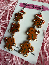 Load image into Gallery viewer, Trio Gingerbread Man Charm Earrings
