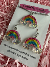 Load image into Gallery viewer, Glitter Rainbow Jewellery Set
