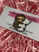 Load image into Gallery viewer, Sleepy Sloth Pin Badge
