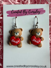 Load image into Gallery viewer, Smile Bear Charm Earrings
