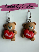 Load image into Gallery viewer, Smile Bear Charm Earrings
