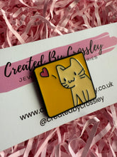 Load image into Gallery viewer, Yellow Cat Pin Badge
