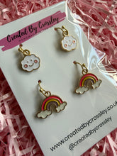 Load image into Gallery viewer, Rainbow Cloud Earring Duo
