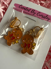Load image into Gallery viewer, Gingerbread Man Clip On Earrings
