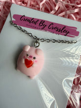 Load image into Gallery viewer, Heart Pig Charm Necklace
