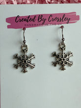 Load image into Gallery viewer, Snowflake Charm Earrings
