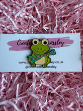 Load image into Gallery viewer, Guitar Frog Pin Badge
