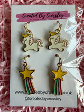Load image into Gallery viewer, Unicorn Star Earring Duo
